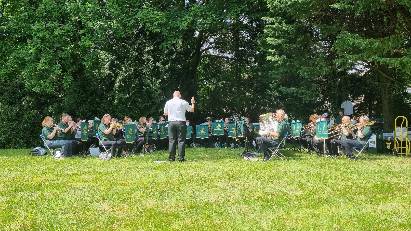New Forest Brass Community band at the Jubilee Celebrations in Ashurst