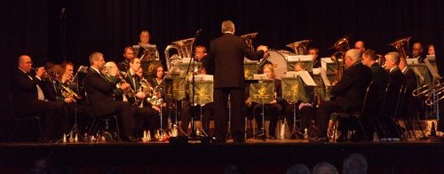 Ian conducts the band at Waterside Theatre