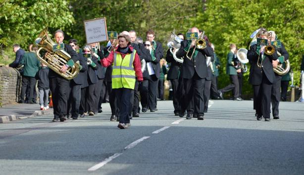 NFB marching at Denshaw